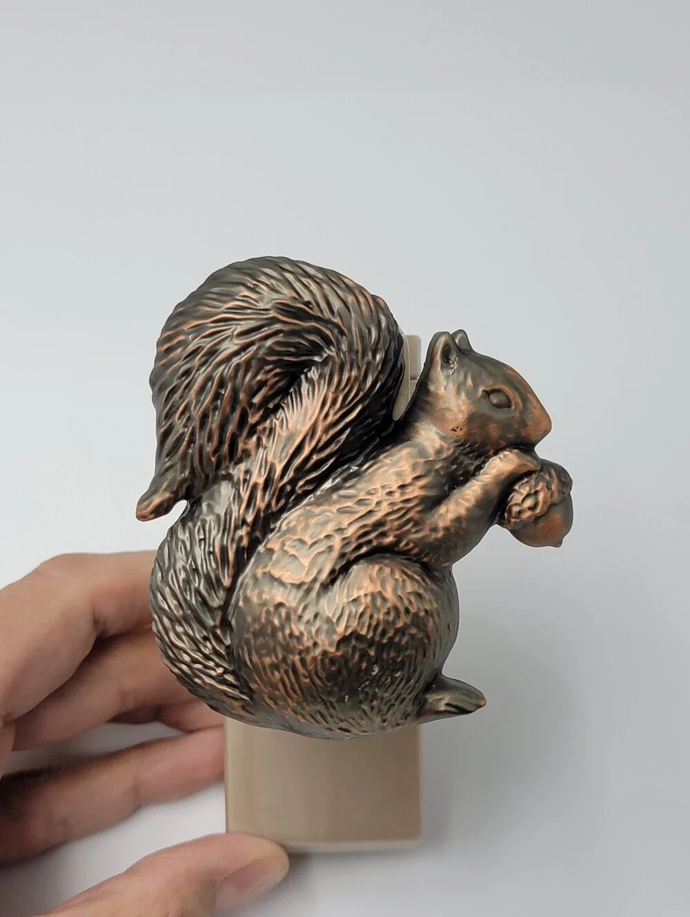 HTF Antiqued Bronze Copper Squirrel  Wallflower Diffuser Plug Bath & Body Works